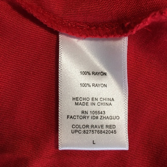 Daisy Fuentes LG Maxi Dress Red Sleeveless Keyhole pleated neck NWT - Picture 7 of 10